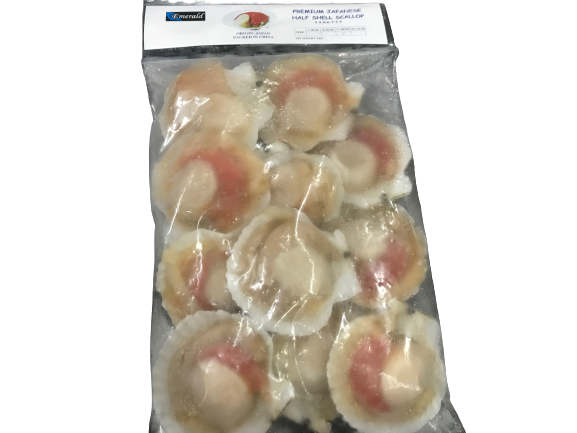 Half Shell Scallop Meat with Roe 半壳带子
